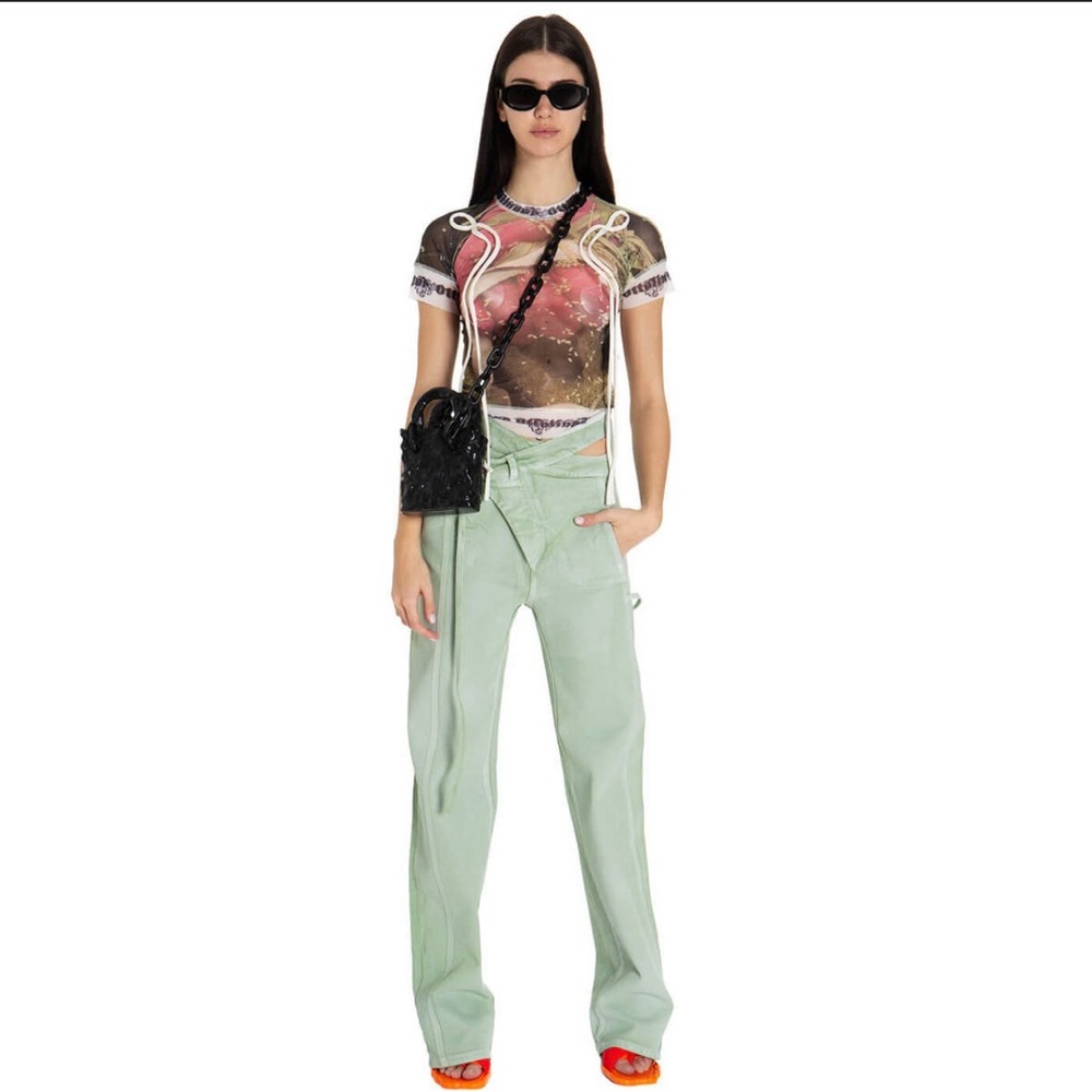 Ottolinger Stretch cotton-blend denim wrap jeans